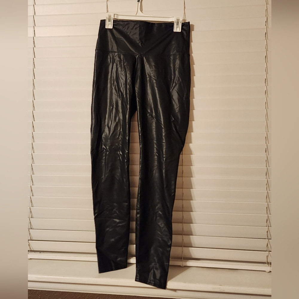 Black Faux Leather Leggings